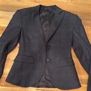Theory Dark Gray/Navy Blazer with very light checked design (see pics) size 0